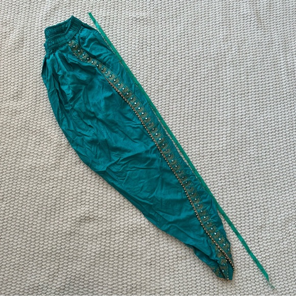 Dhoti Pants Princess Jasmine Women’s Indian Pants with Gold Bead embroidery - Picture 8 of 10